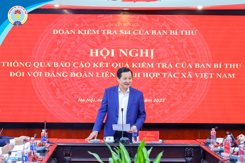 Hội nghị Thông qua báo cáo kết quả kiểm tra của Ban Bí thư đối với Đảng đoàn Liên minh Hợp tác xã Việt Nam