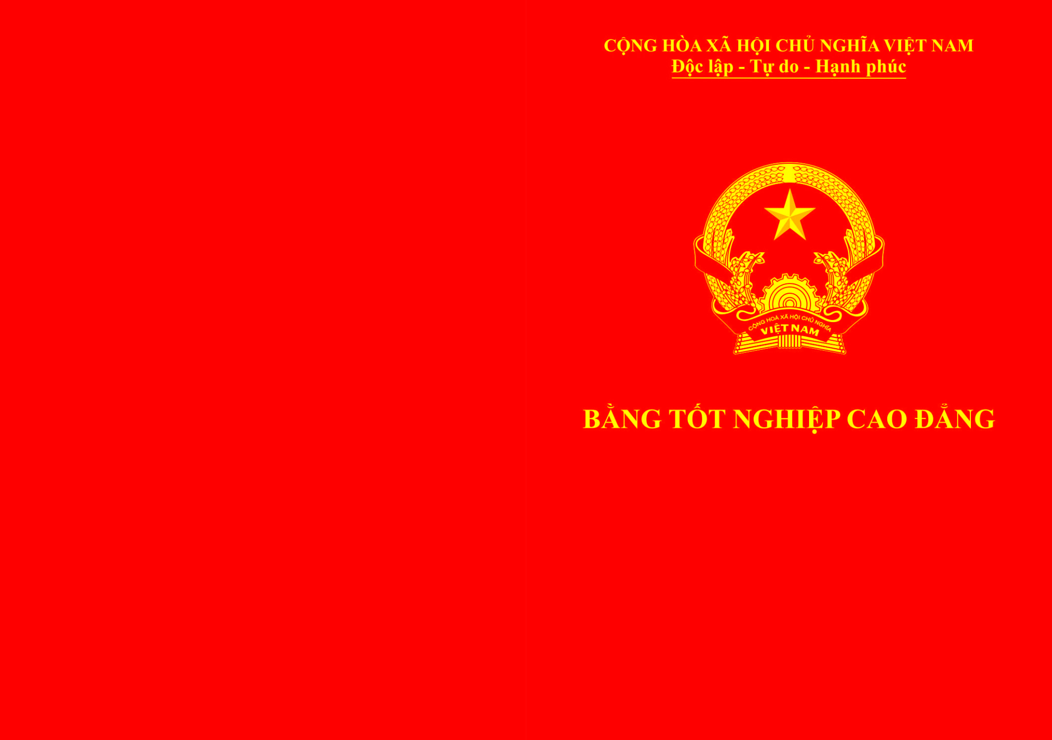 Giới thiệu mẫu văn bằng chứng chỉ của  Trường Cao đẳng Kinh tế - Kỹ thuật Bắc Bộ