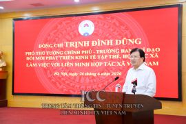 Phó Thủ tướng Trịnh Đình Dũng làm việc với Liên Minh Hợp Tác xã Việt Nam về Kinh tế tập thể, Hợp tác xã